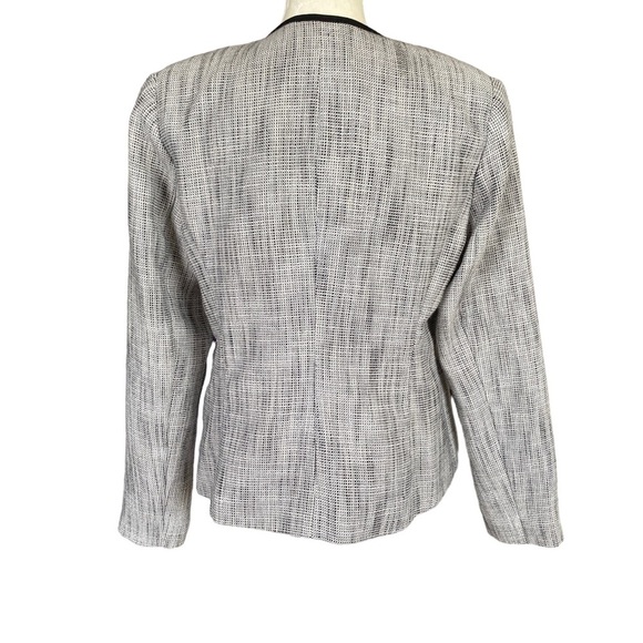 212 Collection women’s size 10 black and white zip up lined tweed blazer - Picture 4 of 9